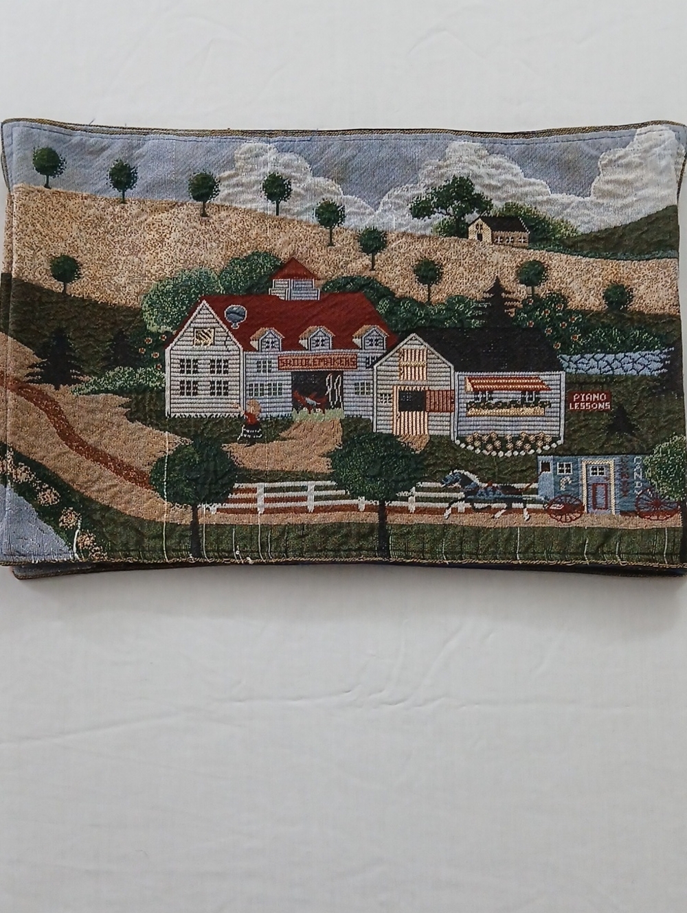 Vintage Tapestry Folk Art Placemats